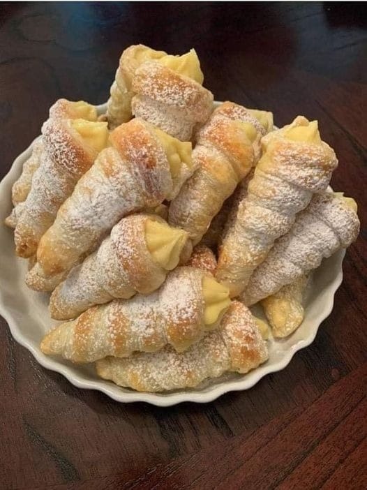 My son made Italian Cream Stuffed Cannoncini