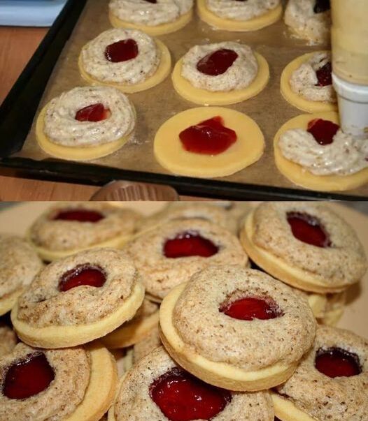 Fantastic cookies with walnut snow