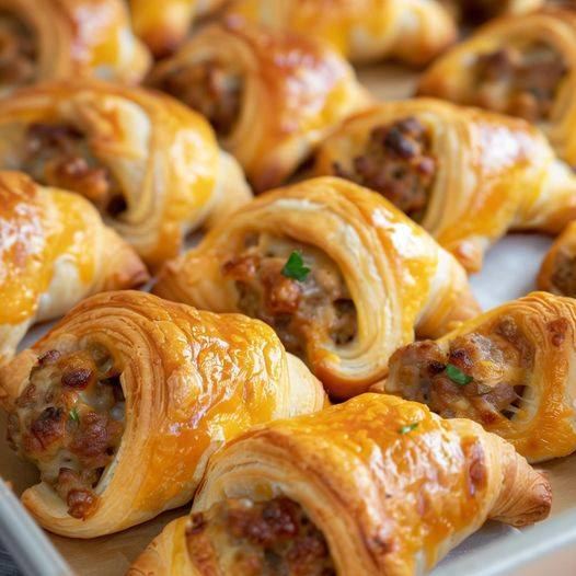 Sausage and cream cheese crescent rolls!