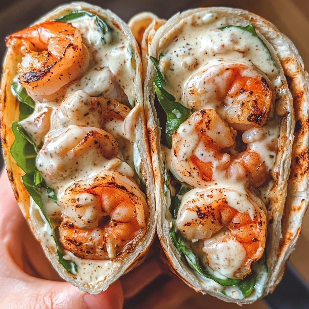 Grilled Shrimp Caesar Wraps