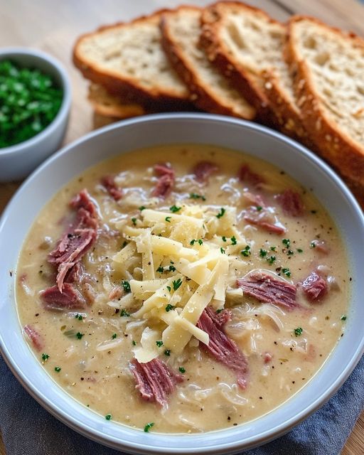 Easy Creamy Reuben Soup