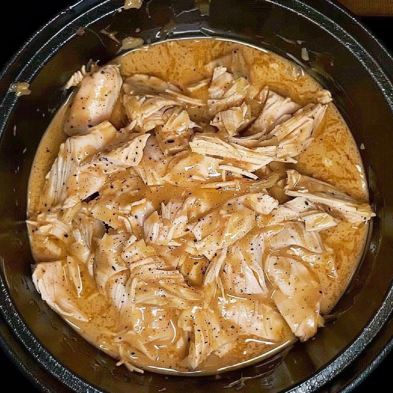 Whipped up Grandma’s Crockpot Chicken & Gravy today!