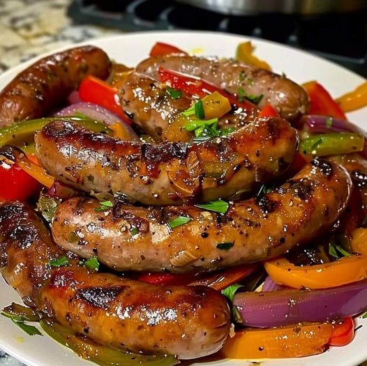 ITALIAN SAUSAGE WITH PEPPERS ANDONIONS