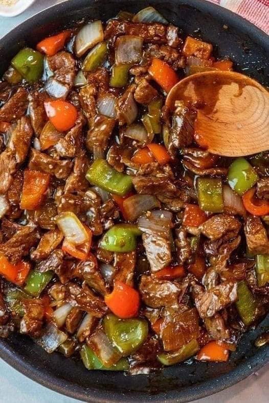 Chinese pepper steak with onions!