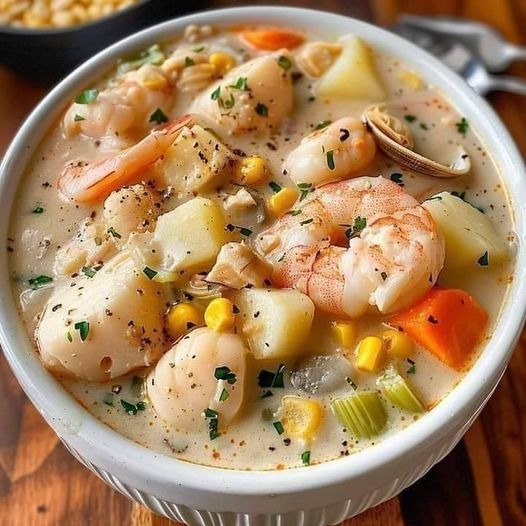 creamy seafood chowder