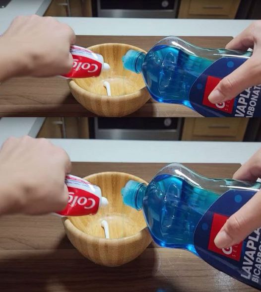 MIX DISHWASHING DETERGENT WITH TOOTHPASTE: EVERYTHING WILL SHINE FROM HEAD TO TOE