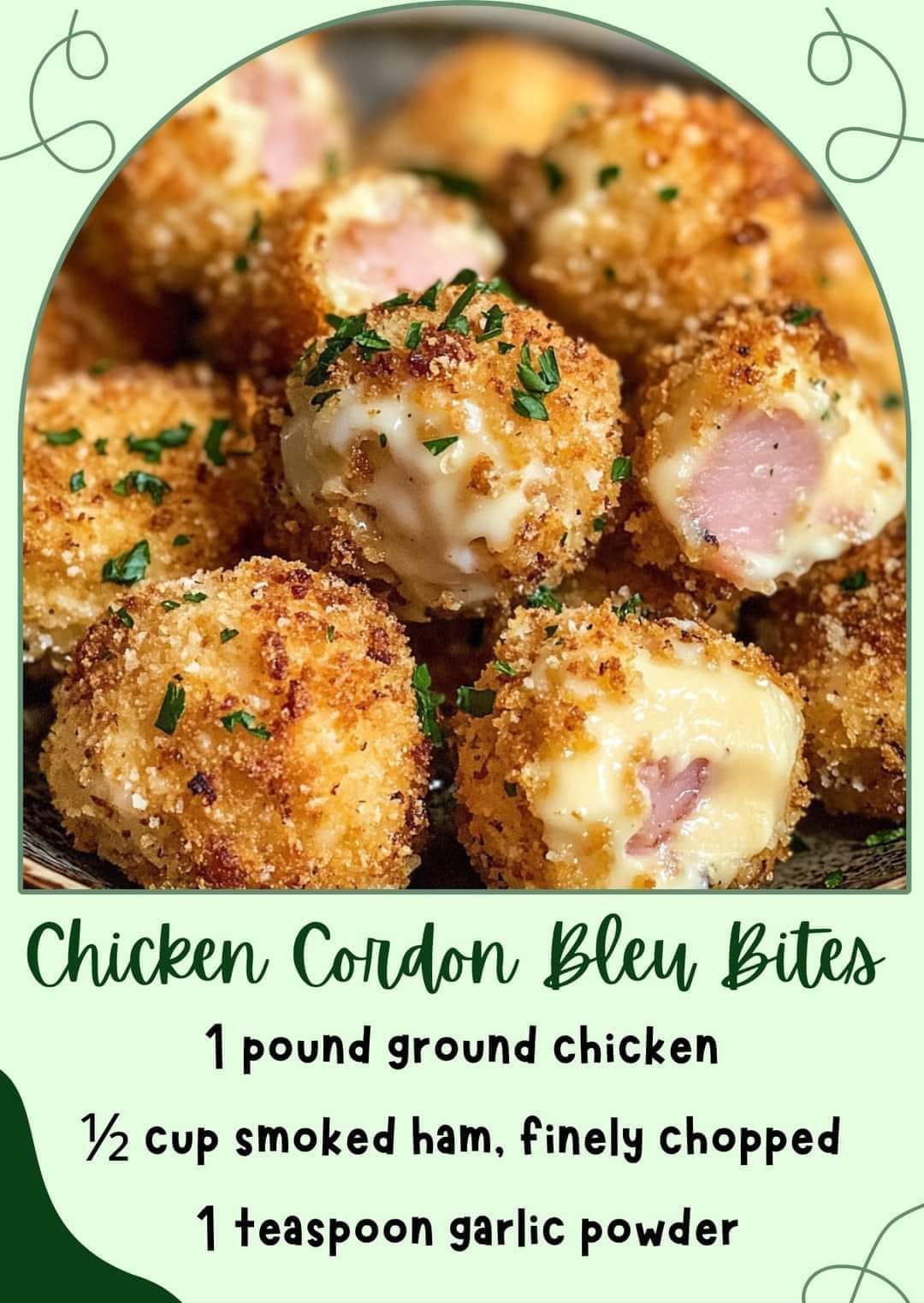 Chicken Cordon Bleu Bites