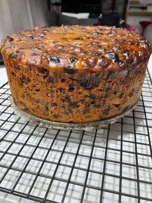 Homemade air fryer Christmas cake