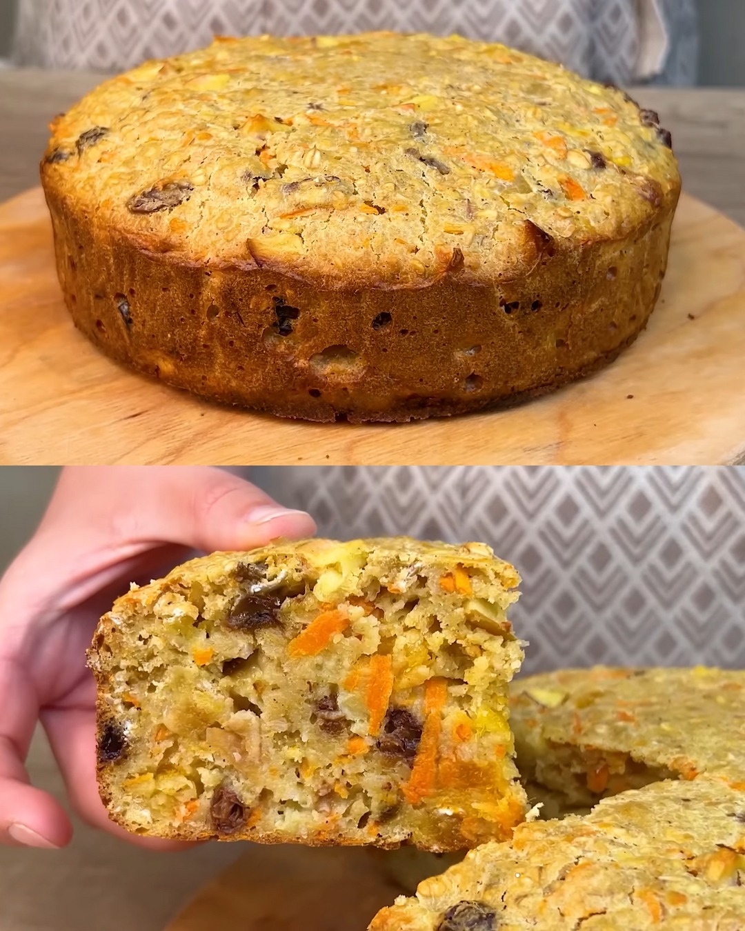 Baked Oatmeal with Carrots and Fruits