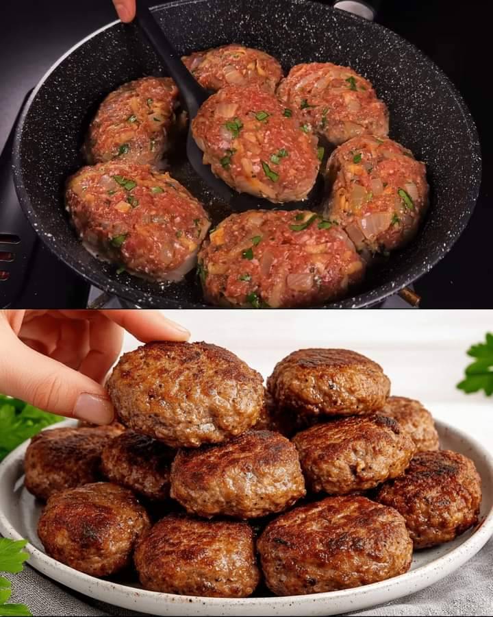 Savory Minced Meat Patties with Herbs and Spices