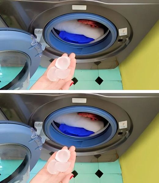 Throw 3 ice cubes in the washing machine: you can’t imagine what happens to your laundry