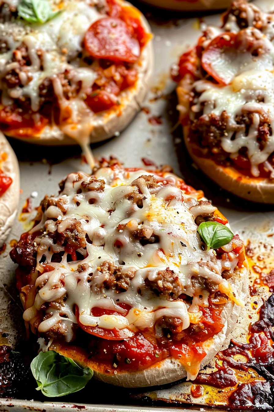 Open-Faced Pizza Burgers