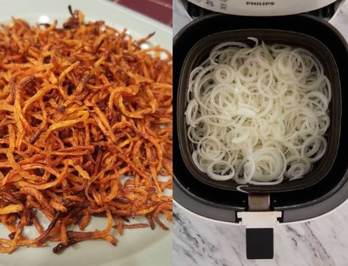 Air fryer crispy fried onions