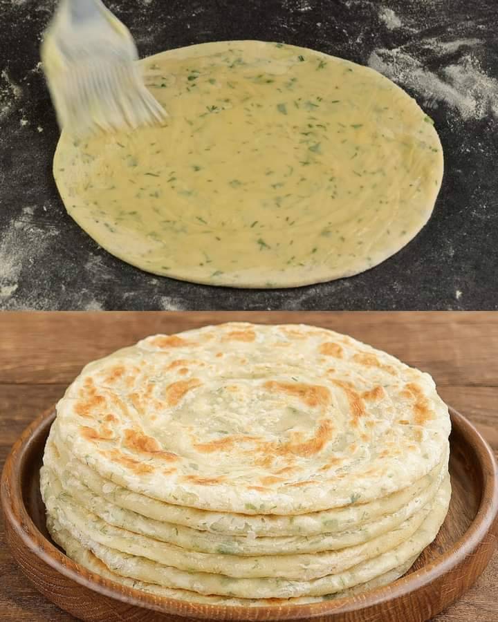 Puff Bread Recipe with Dill and Parsley