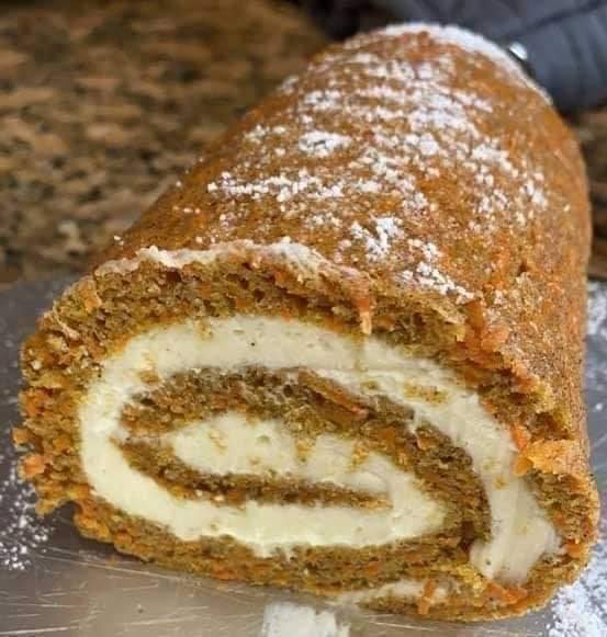 Carrot Cake Roll with Cream Cheese Filling!!!