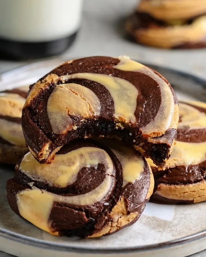 Peanut Butter Brownie Swirl Cookies