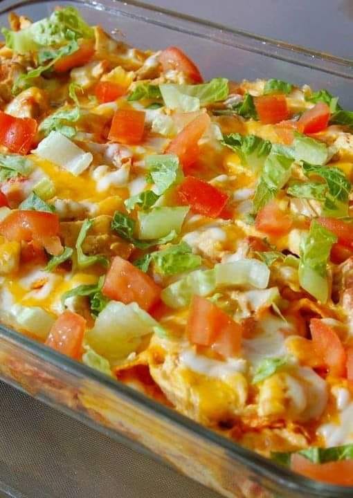 WALKING TACO CASSEROLE