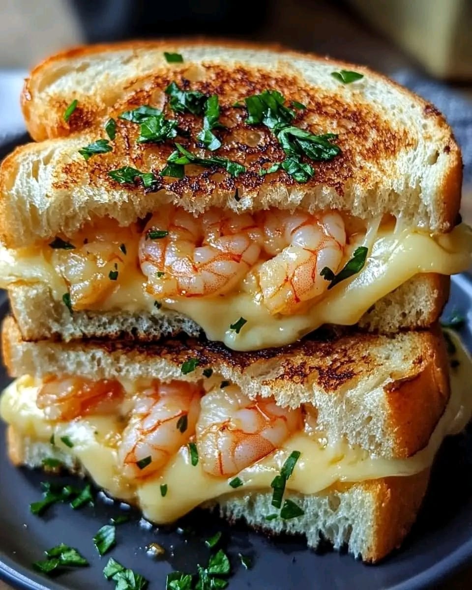 Cheesy Garlic Bread Shrimp Grilled Cheese – A Flavor Explosion!