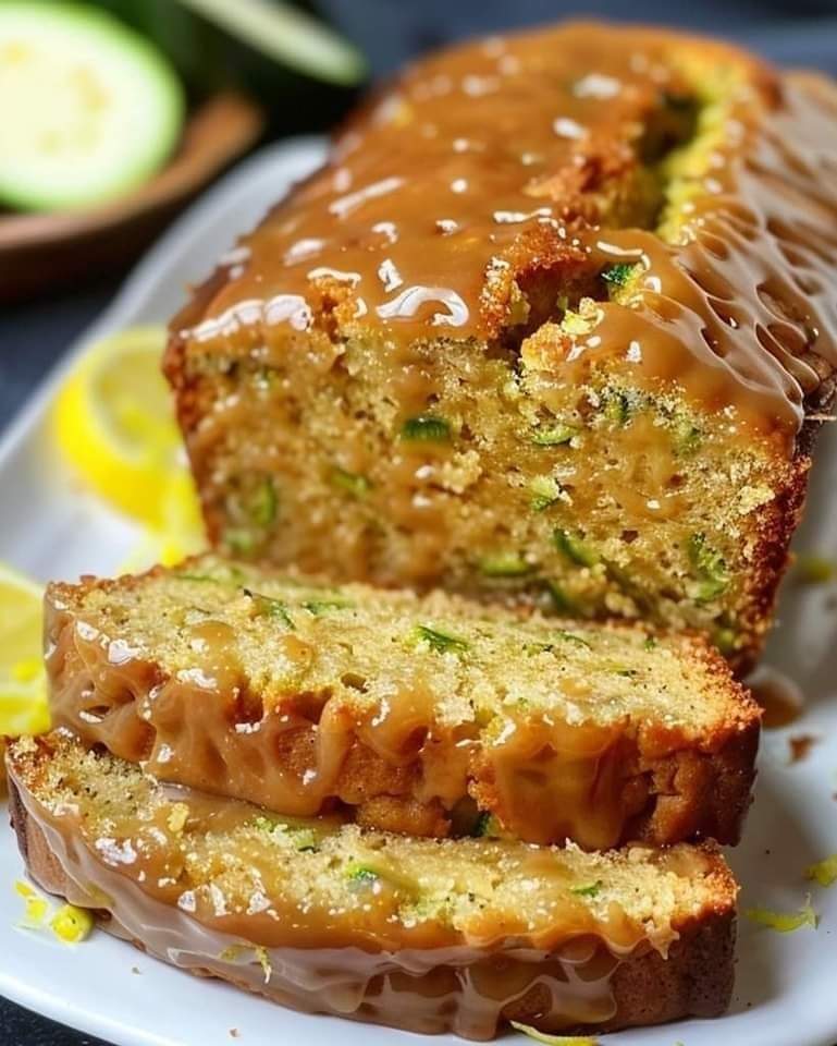 Heavenly Lemon Zucchini Bread with Caramel GlazeHeavenly Lemon Zucchini Bread with Caramel Glaze