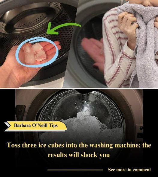 Toss three ice cubes into the washing machine; the results will shock you.