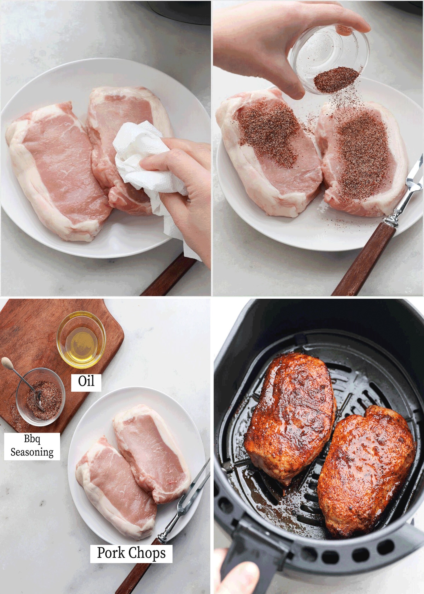 juicy air fryer pork chops