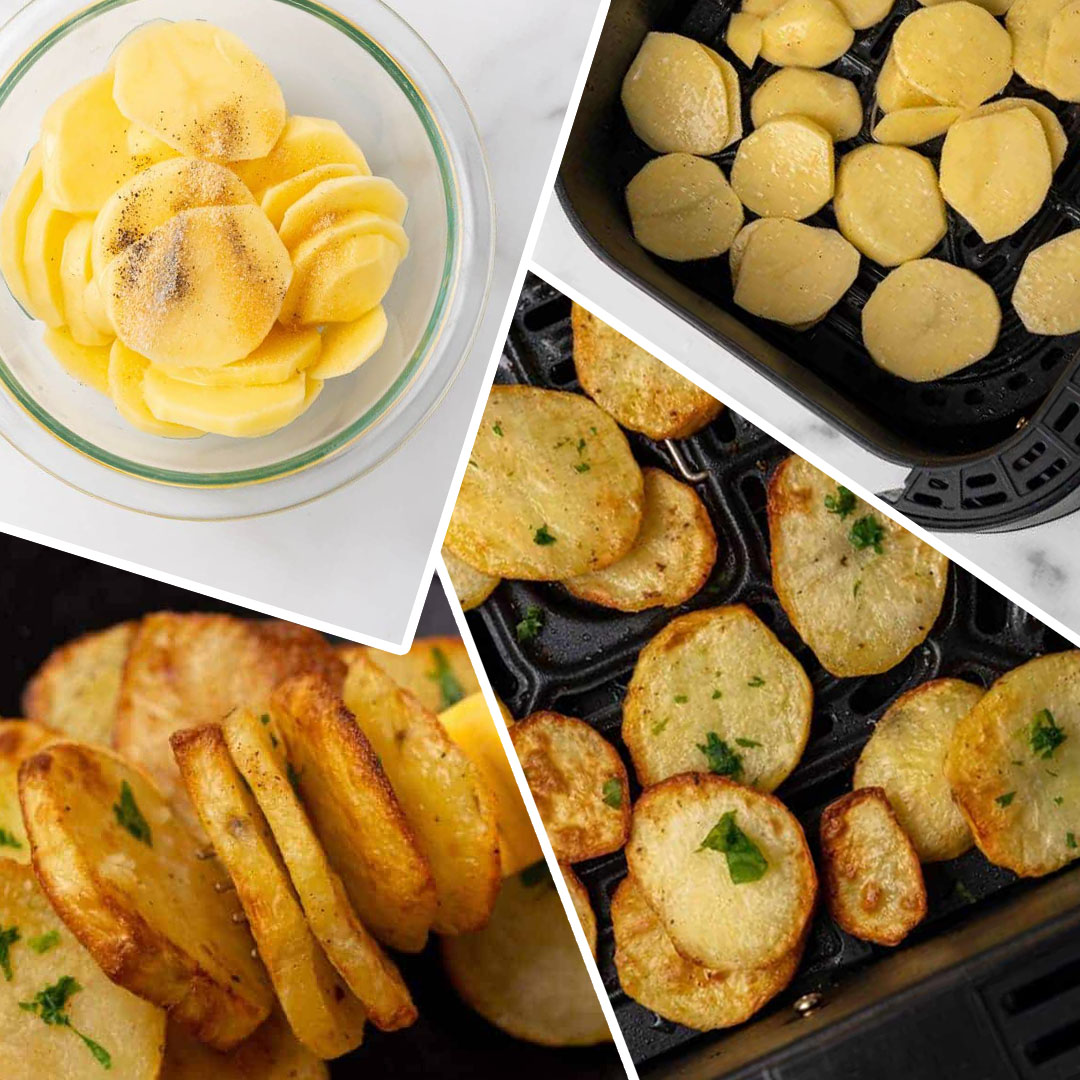 Air fryer potato slices