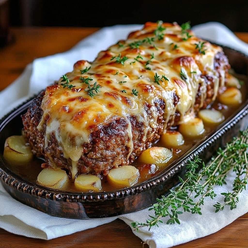 Cheesy Meatloaf with Cheddar & Thyme