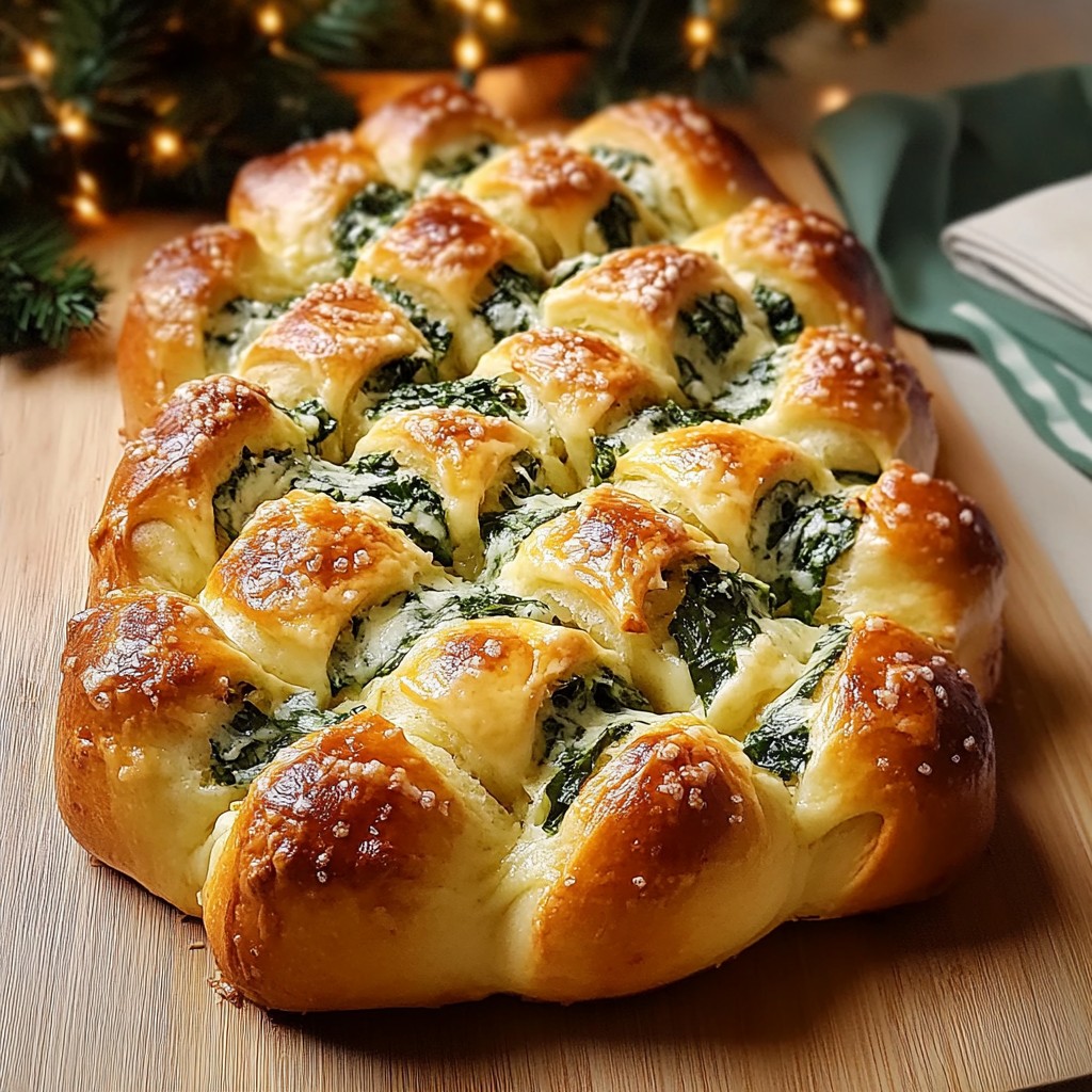 1. Spinach & Cheese Pull Apart Christmas Tree Bread