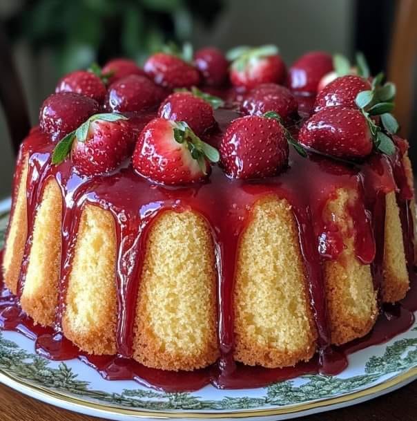 Strawberry Cheesecake Pound Cake