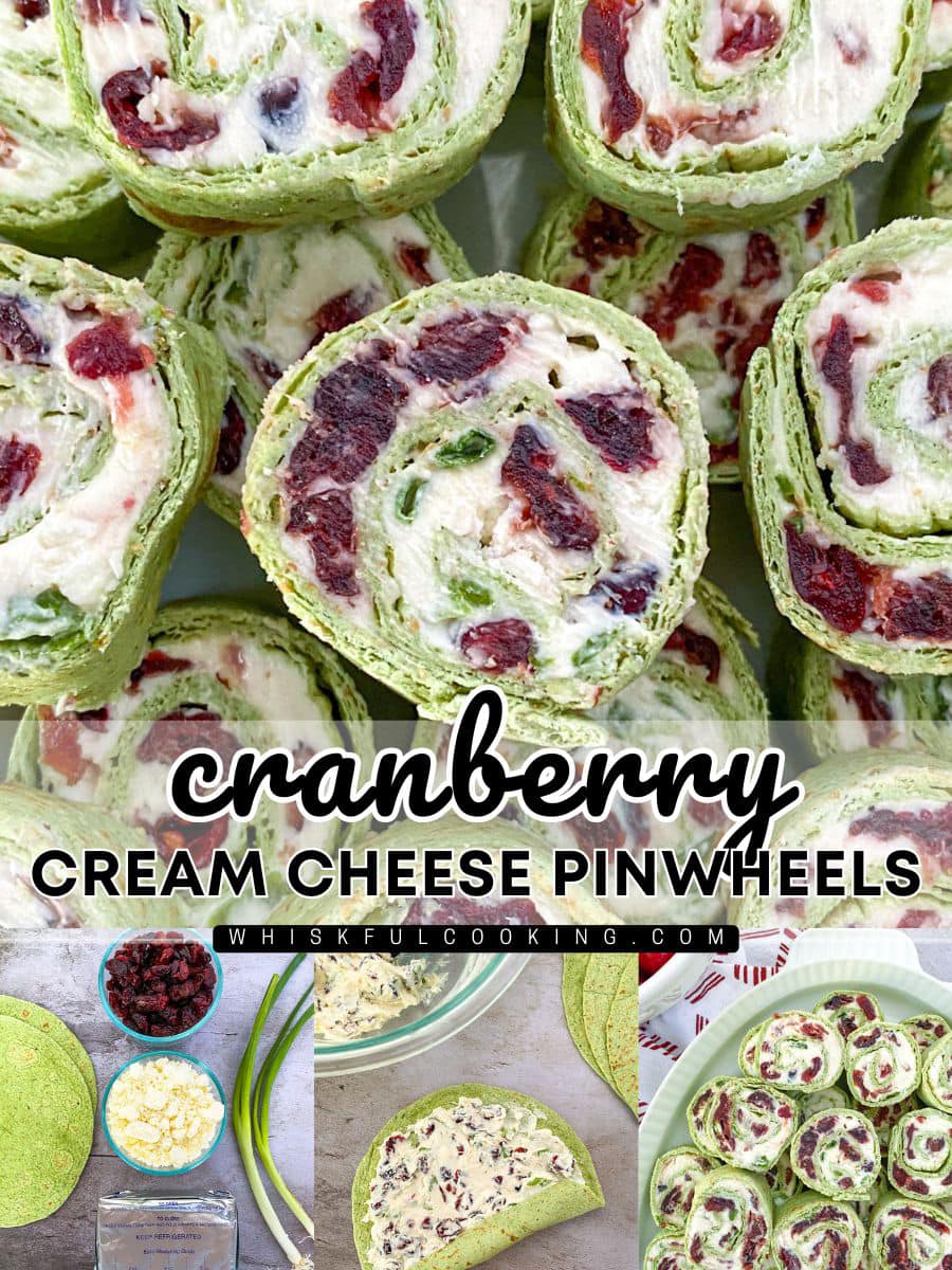 Cranberry Feta Pinwheels with Cream Cheese