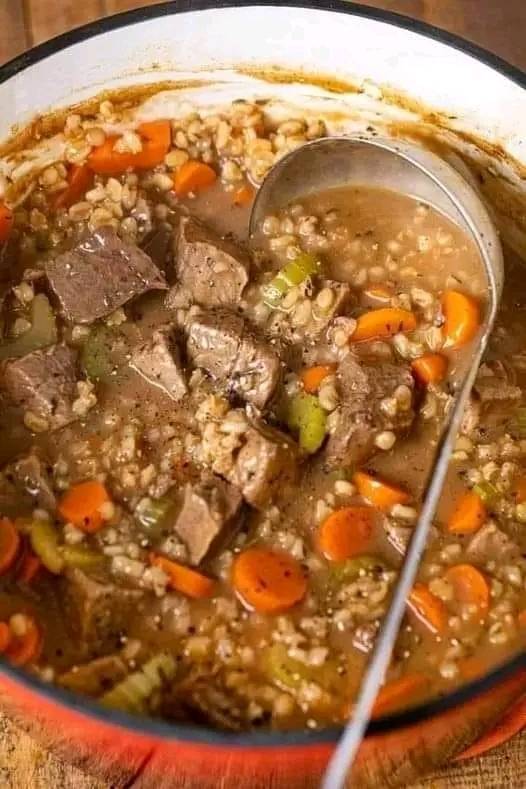 Crockpot Beef Barley Soup