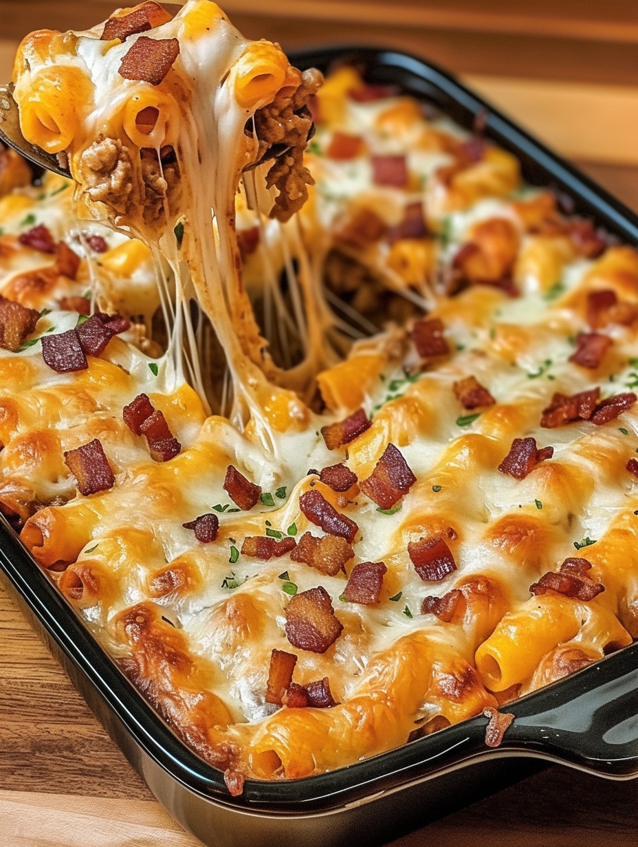 Harvest BBQ Bacon Cheeseburger Casserole