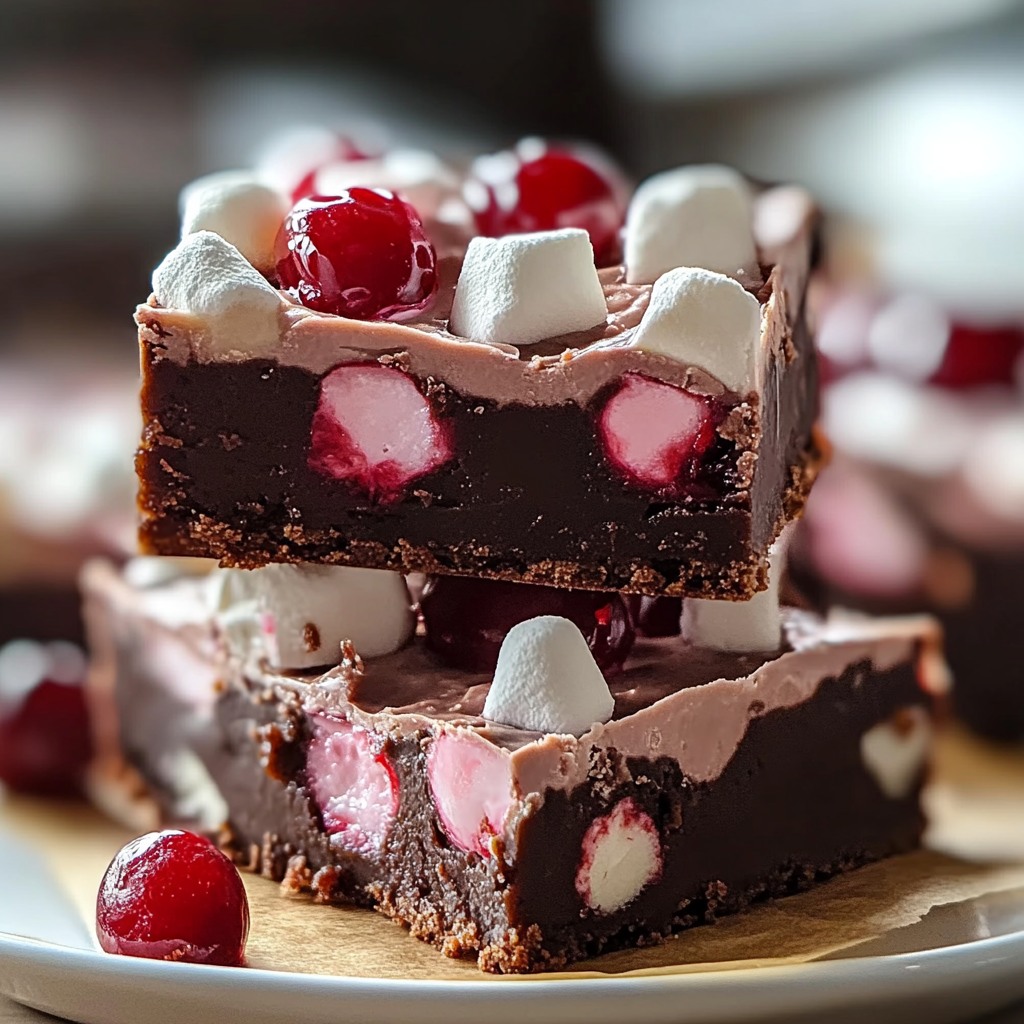 1. Cherry Marshmallow Fudge Bars