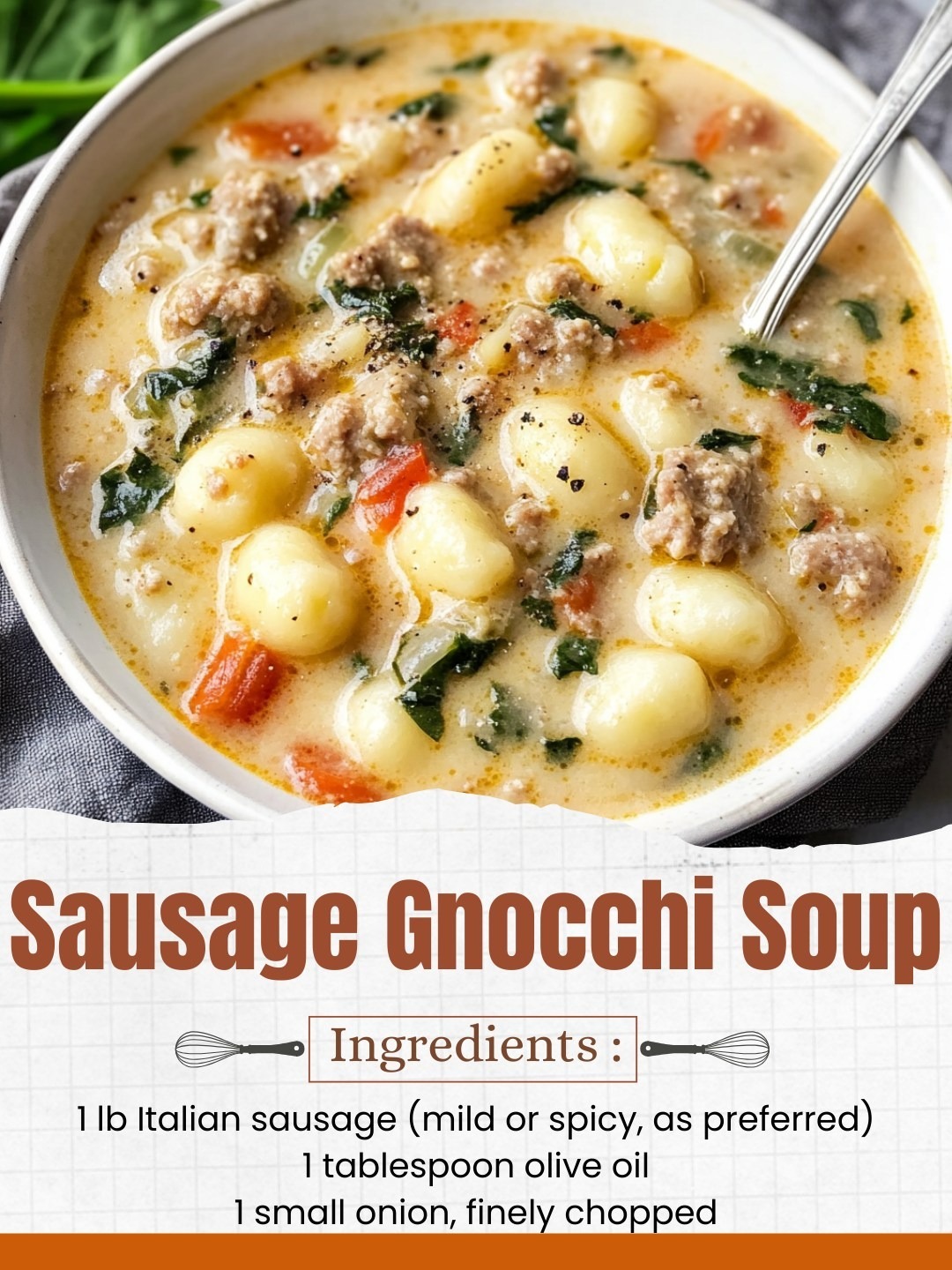 Sausage Gnocchi Soup