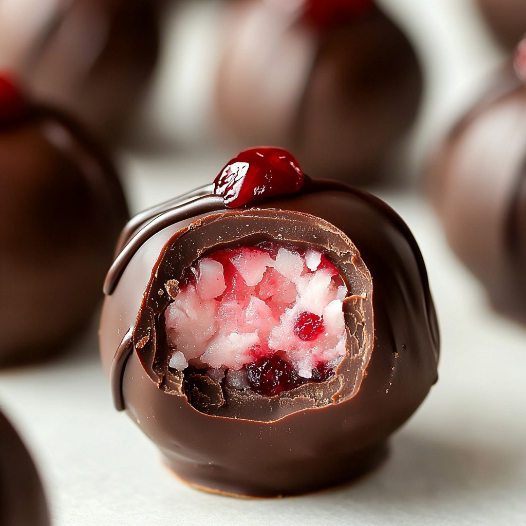 1. Chocolate Cherry Coconut Truffles