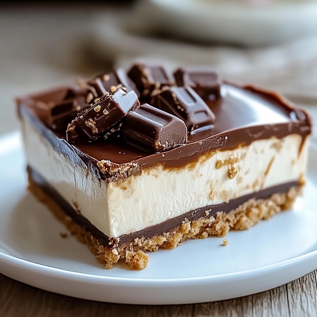 1. Homemade No-Bake Twix Cheesecake