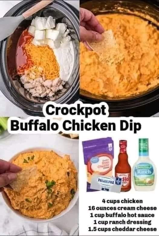 Crockpot Buffalo Chicken Dip