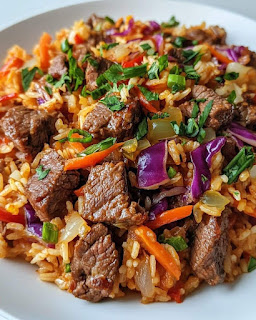 WOULD YOU EAT THIS BEEF & CABBAGE RICE SKILLET