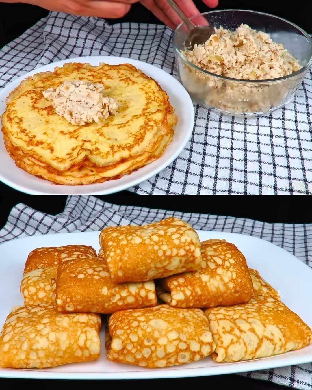 Stuffed Crepes with Chicken Filling Recipe