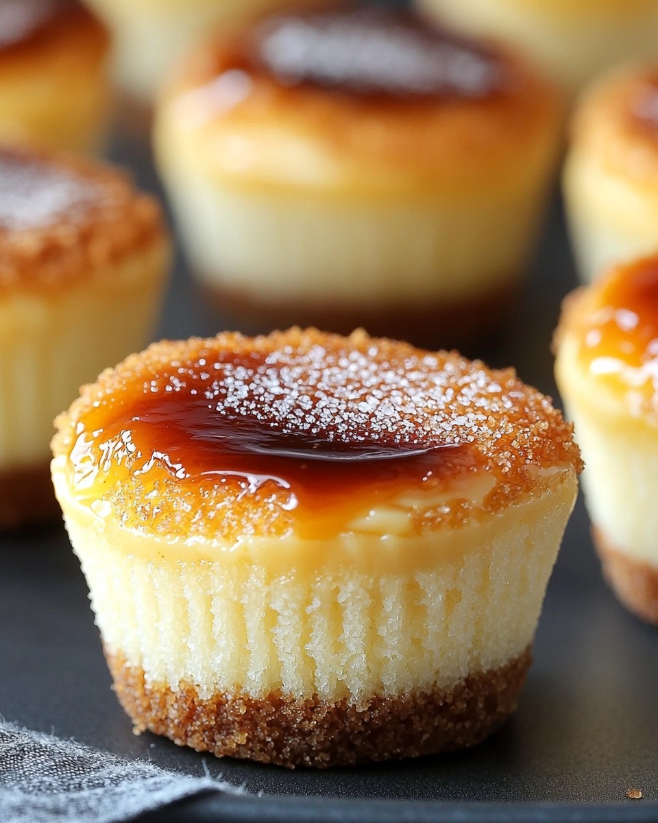 Vanilla Bean Crème Brûlée Cheesecake Cupcakes