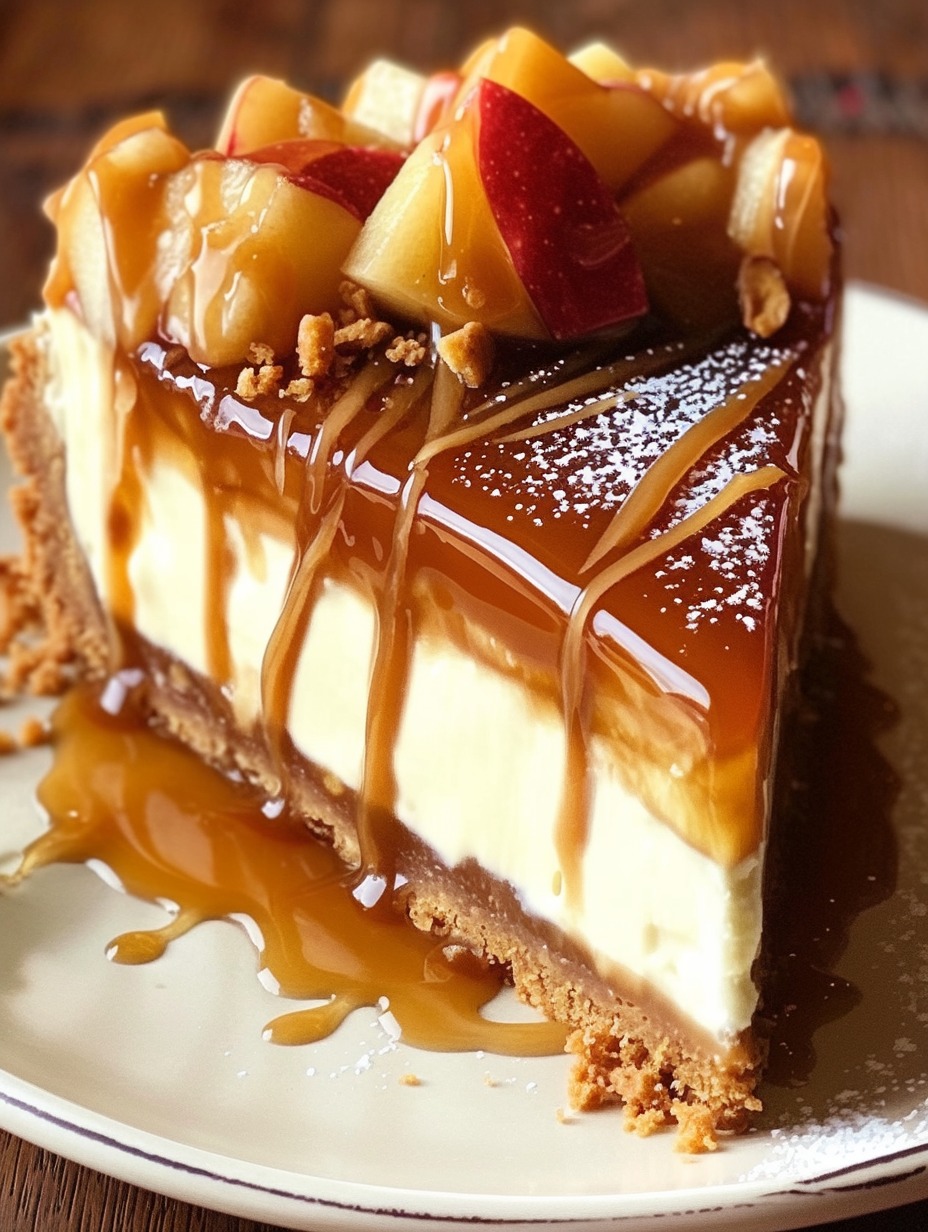 Luxurious Caramel Apple Cheesecake!