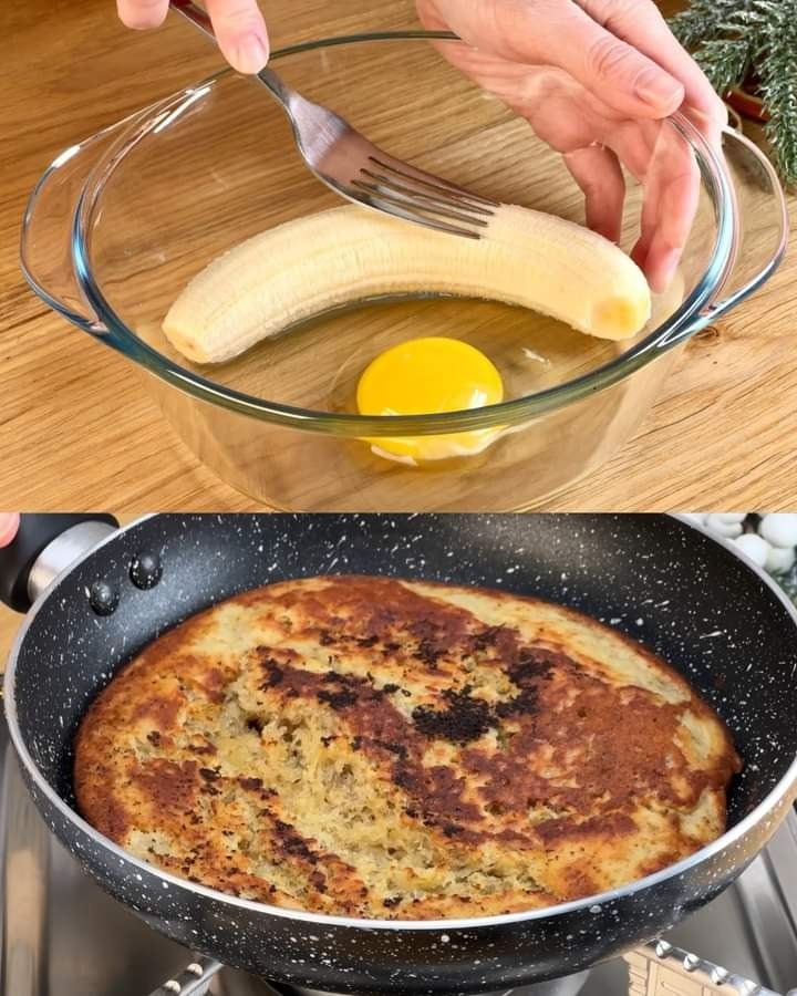 1-Minute Banana and Egg Cake Recipe