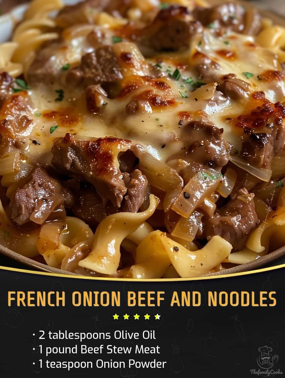 French Onion Beef and Noodles