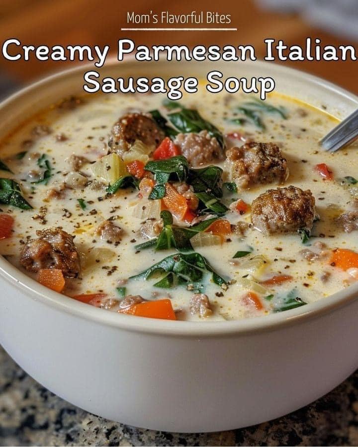 Creamy Parmesan Italian Sausage Soup