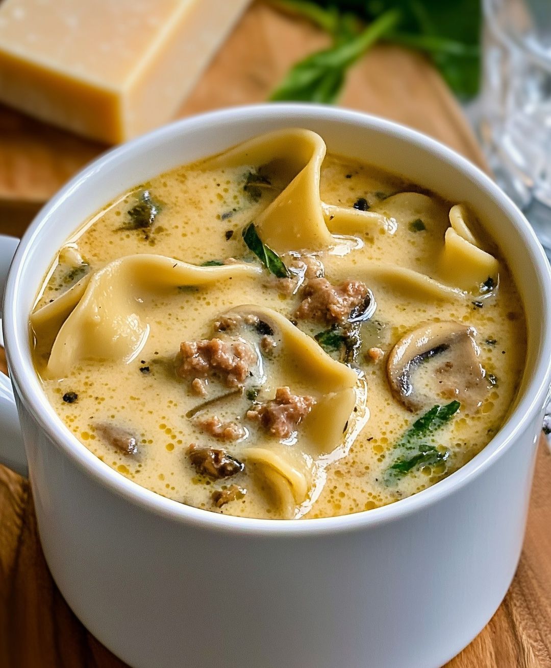 Creamy Alfredo Lasagna Soup