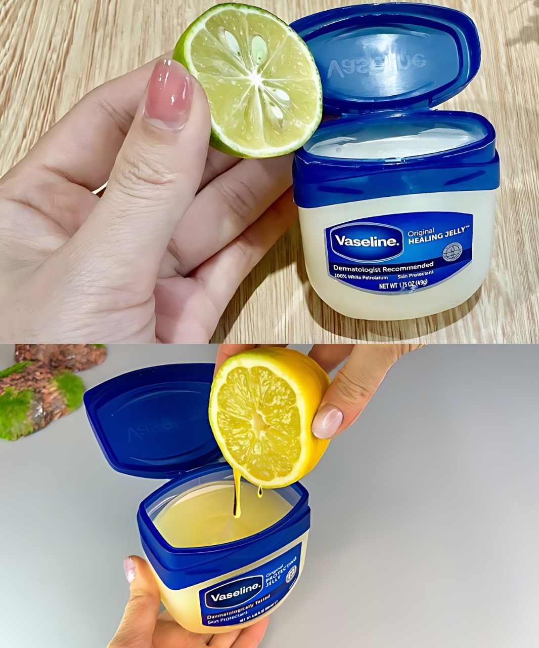 Combine Vaseline with lemon for surprising results!