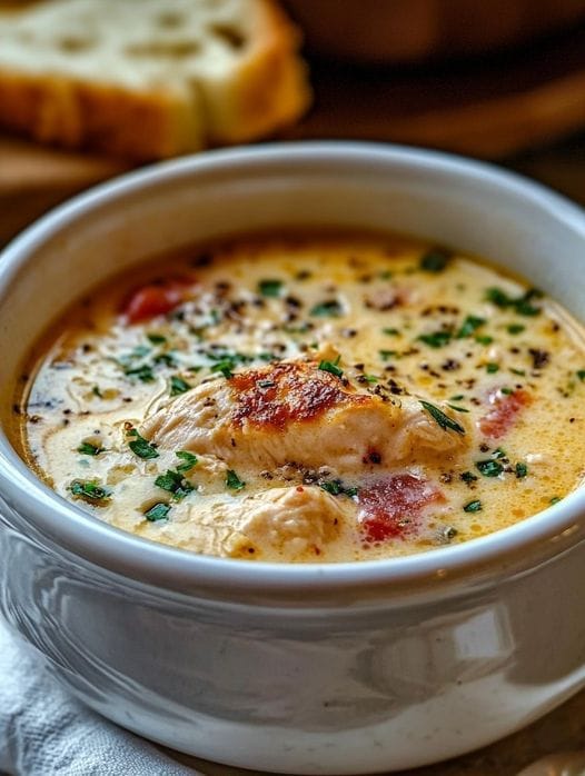 Creamy Chicken Cordon Bleu Soup Delight