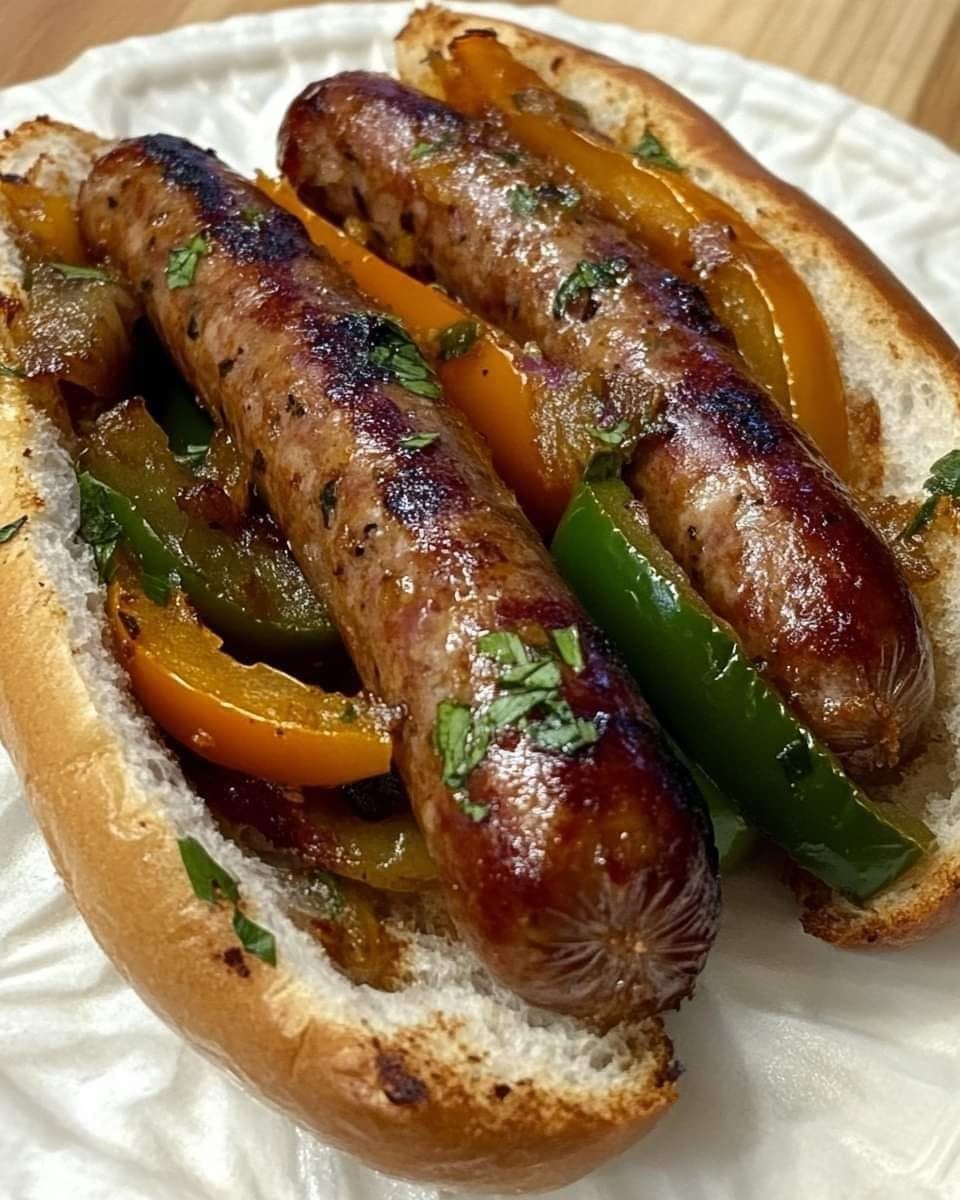 ITALIAN SAUSAGE WITH PEPPERS AND ONIONS