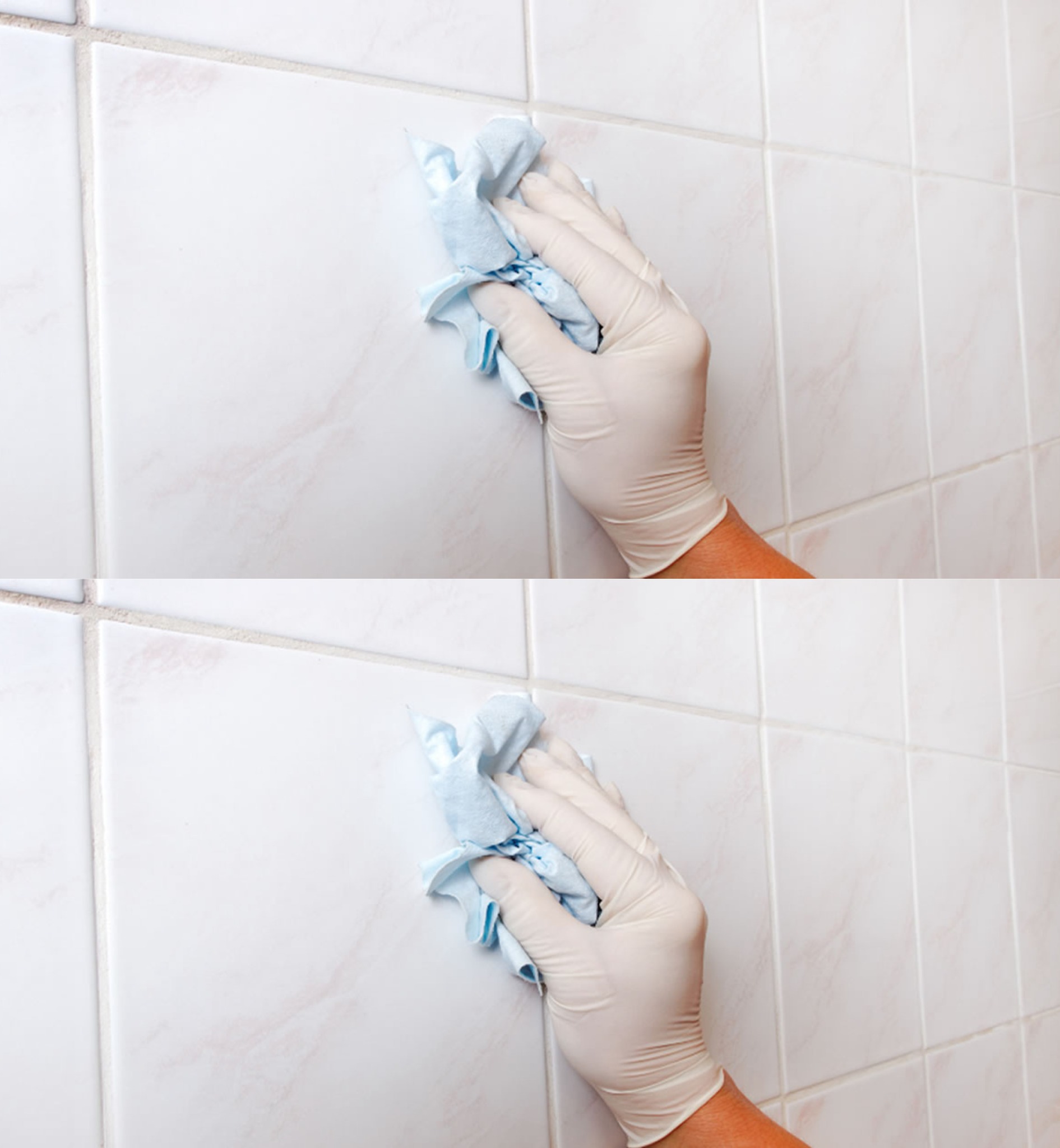 The trick to cleaning dirty grout and tiles and leaving a sweet scent