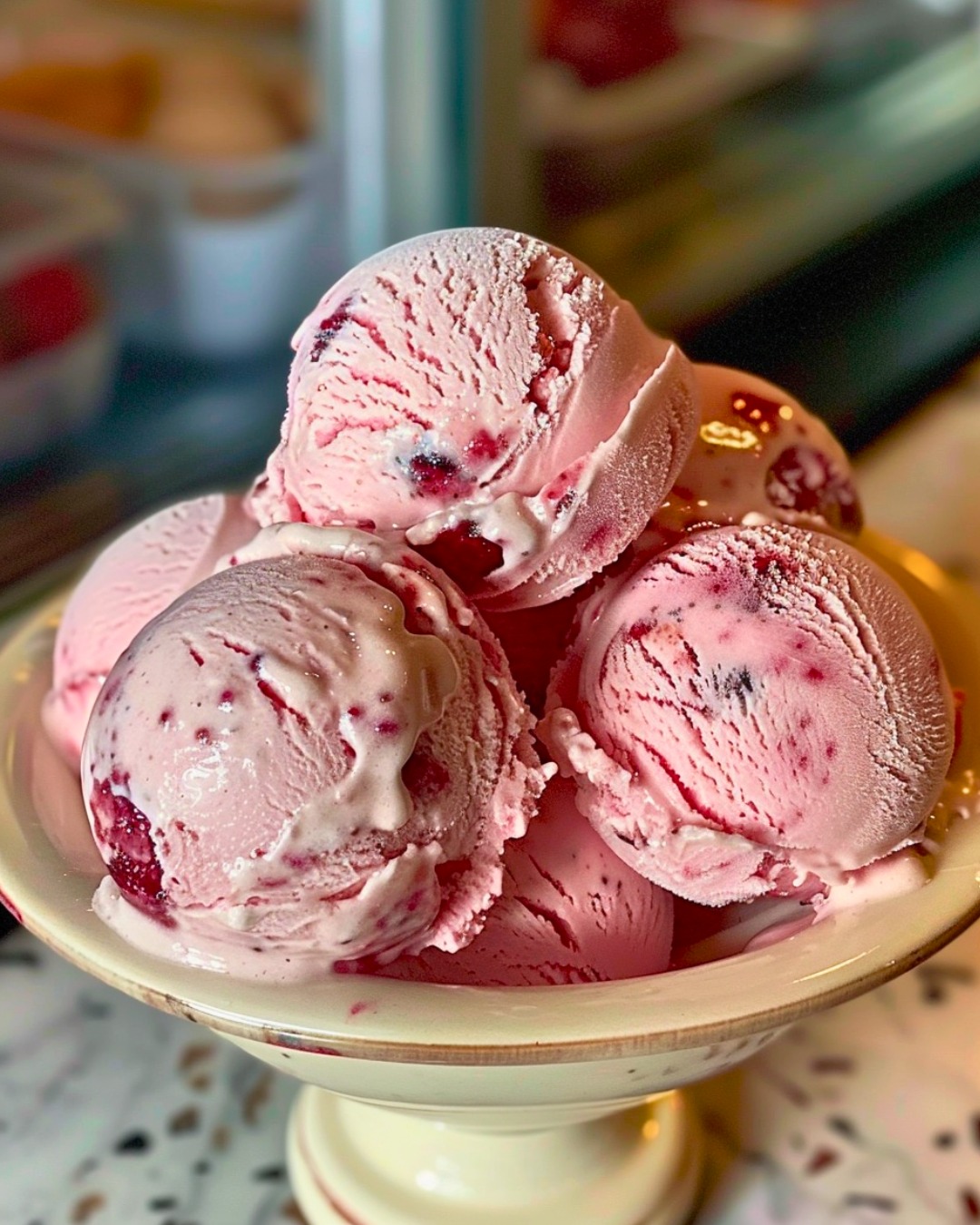 Strawberry Vanilla Bean Ice Cream